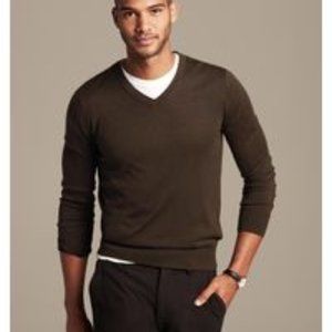 Banana Republic VNeck Silk Cashmere Cotton Sweater